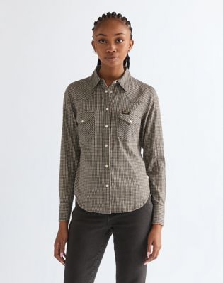 Wrangler obcisłe Western Shirt czarny