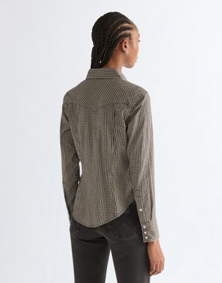 Wrangler obcisłe Western Shirt czarny