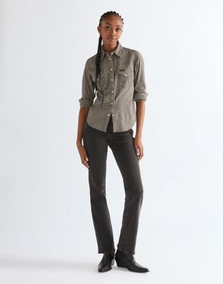 Slim Western Shirt in Black