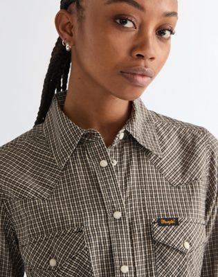 Slim Western Shirt in Black