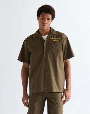 Wrangler Relaxed Szorty Sleeve Utility Shirt Wren