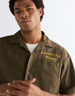 Relaxed Lightweight Short Sleeve Utility Shirt in Wren