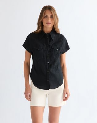Wrangler obcisłe Stylized Western Shirt czarny