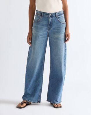 Low Rise Loose Ultra Barrel Jean in Stormy Dust