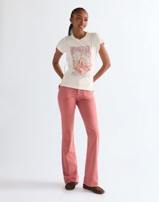 Wrangler Jeansy z rozszerzanymi nogawkami Washed czerwony