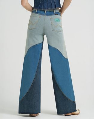 Lainey Wilson x Wrangler Groovy Wide Leg Jean in Denim