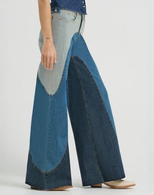 Lainey Wilson x Wrangler Groovy Wide Leg Jean in Denim