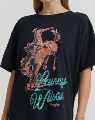Lainey Wilson x Wrangler Work Dont Work Tee in Black