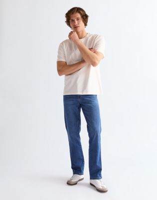 Wrangler Texas średnioelastyczne proste jeansy Mid Visual