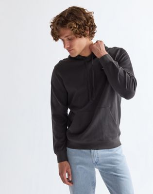 Regular Sign Off Hoodie in Faded Black