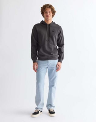 Regular Sign Off Hoodie in Faded Black