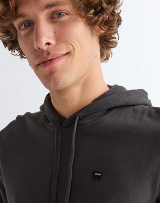 Regular Sign Off Hoodie in Faded Black