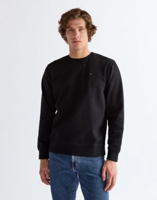 Regular Sign Off Crew Sweatshirt in Black
