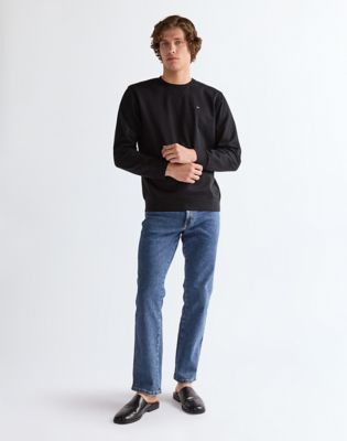 Regular Sign Off Crew Sweatshirt in Black
