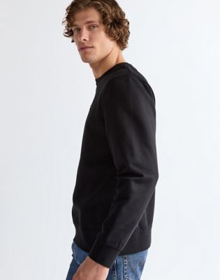 Regular Sign Off Crew Sweatshirt in Black