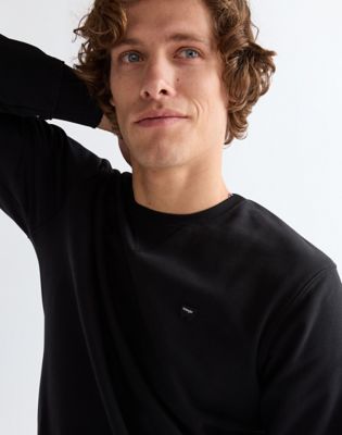 Regular Sign Off Crew Sweatshirt in Black