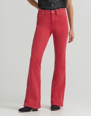 Lainey Wilson x Wrangler Lainey Flare Jean in Washed Red