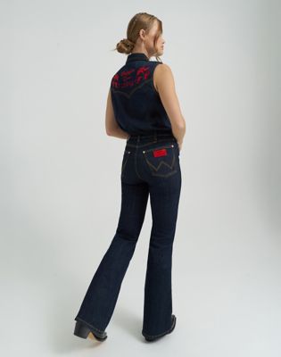Lainey Wilson x Wrangler Lainey Flare Jean in Rinse