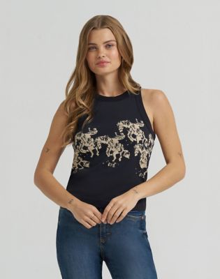 Lainey Wilson x Wrangler Cowboy Tank in Black