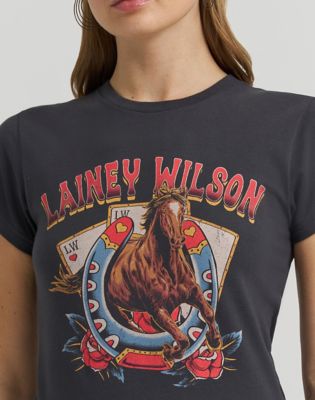 Lainey Wilson x Wrangler Horse Cards Tee in Black