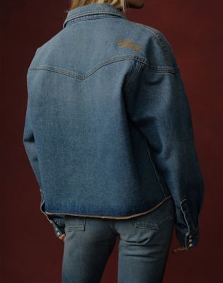 Wrangler&reg; x Cherry Denim Shirt Jacket in Denim