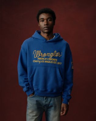 Wrangler&reg; x Cherry Hoodie in Royal Blue