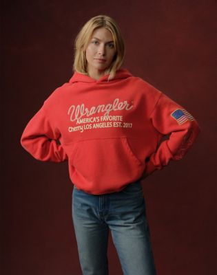 Wrangler&reg; x Cherry Hoodie in Red