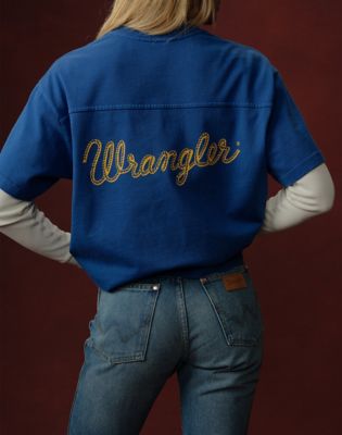 Wrangler&reg; x Cherry Football Jersey in Royal Blue