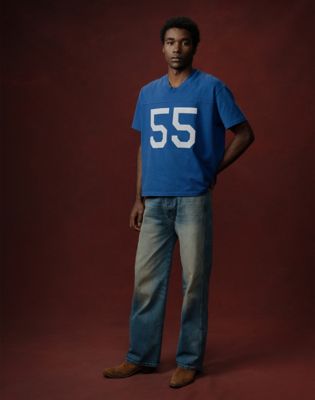 Wrangler&reg; x Cherry Football Jersey in Royal Blue