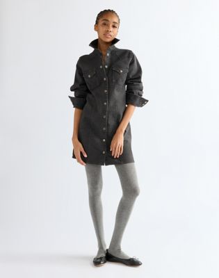 Slim Barrel Sleeve Dress in Croc Print