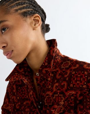 Slim Western Dress in Cross Stitch Floral