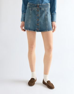 Regular Paneled Skirt in Worn Legacy
