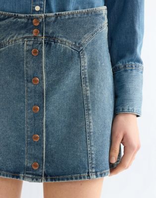 Regular Paneled Skirt in Worn Legacy