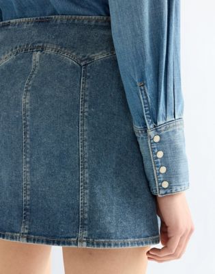 Regular Paneled Skirt in Worn Legacy