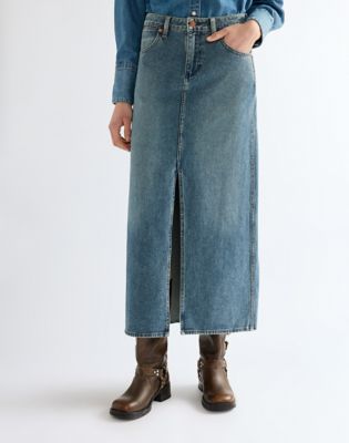 Slim Maxi Skirt in Worn Legacy