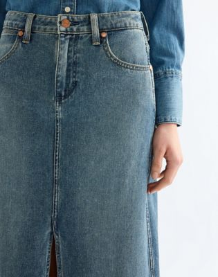 Slim Maxi Skirt in Worn Legacy
