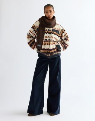 Canyon Loose Corduroy Trousers in Dark Sapphire