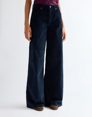 Canyon Loose Corduroy Trousers in Dark Sapphire