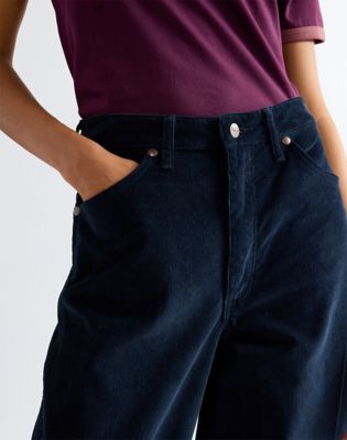 Canyon Loose Corduroy Trousers in Dark Sapphire