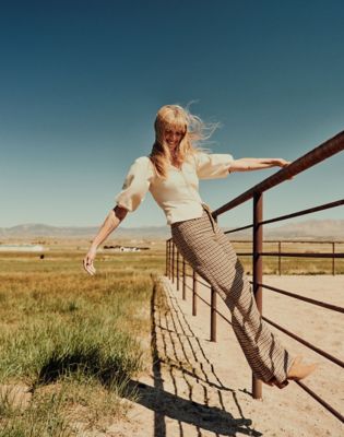 Canyon Loose Trousers in Houndstooth Bison