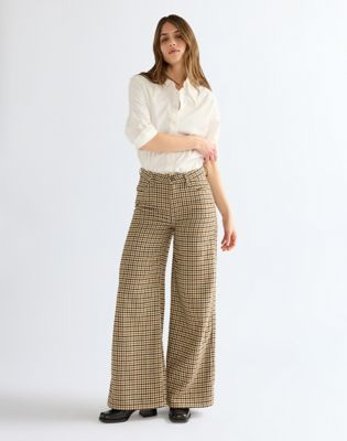 Canyon Loose Trousers in Houndstooth Bison