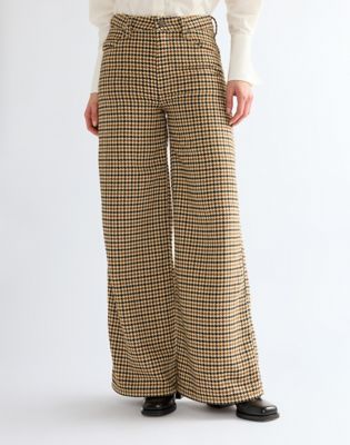 Canyon Loose Trousers in Houndstooth Bison