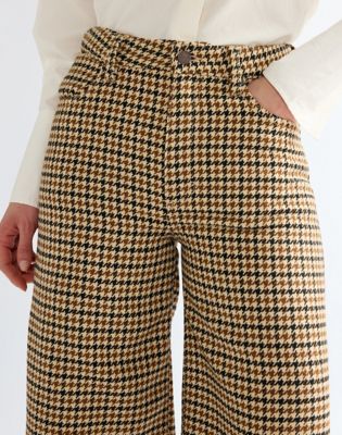 Canyon Loose Trousers in Houndstooth Bison