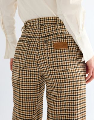 Canyon Loose Trousers in Houndstooth Bison