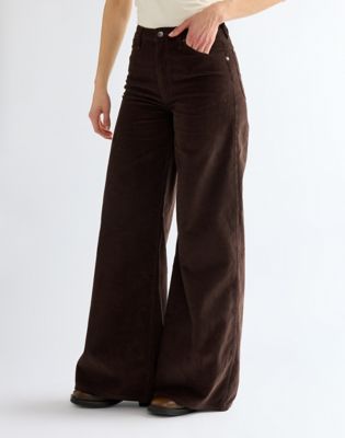 Canyon Loose Corduroy Trousers in Chocolate Torte