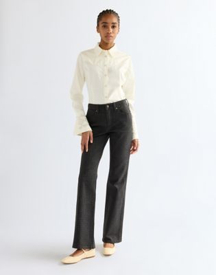 Bootcut Jean in Croc Print