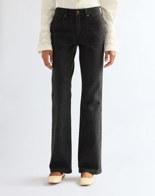 Bootcut Jean in Croc Print