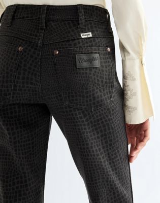 Bootcut Jean in Croc Print