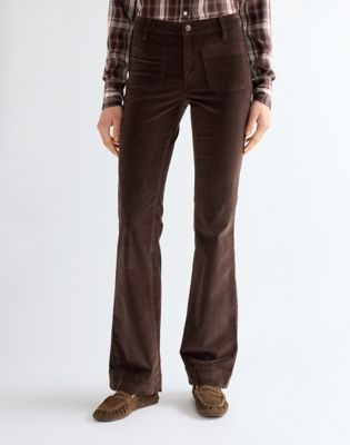 Flare Trousers in Chocolate Torte