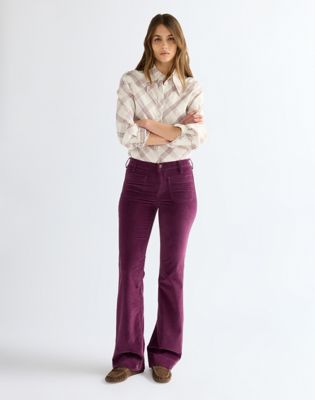 Flare Trousers in Potent Purple